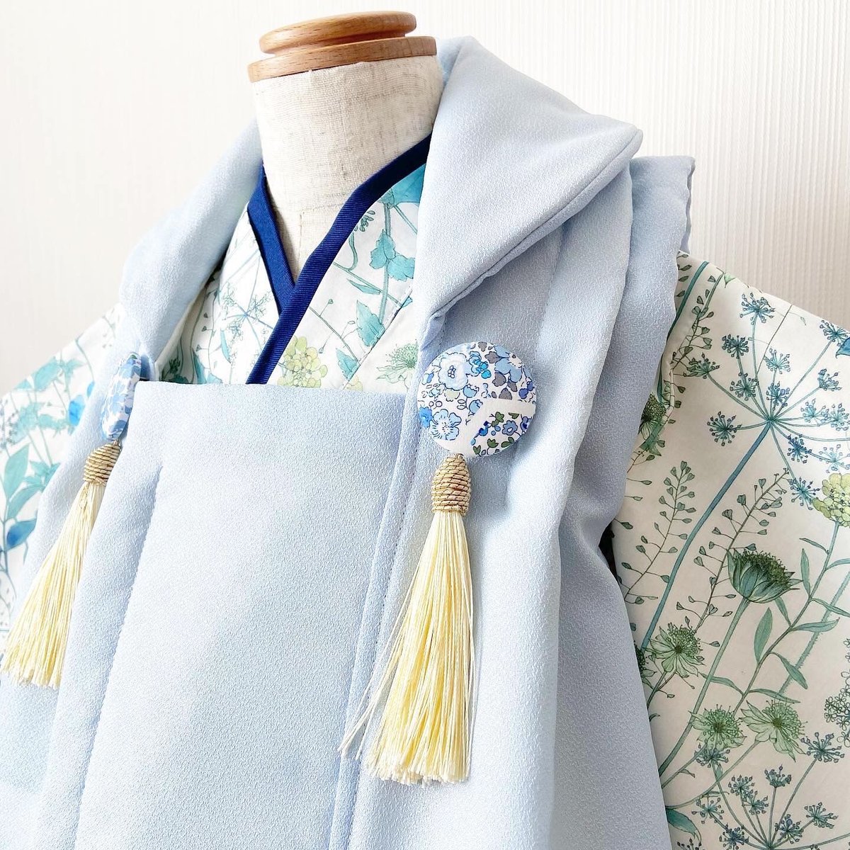 moco moco powan もこもこぽわん　七五三　着物　被布コート 3歳 七五三着物3歳> 花柄ピンク×刺繍レース | moco moco powan