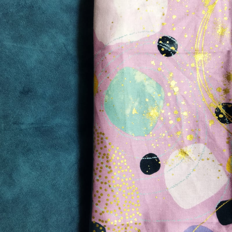 No.233【ミニ】タロットクロス ゴールドサークル柄×フェイクレザー