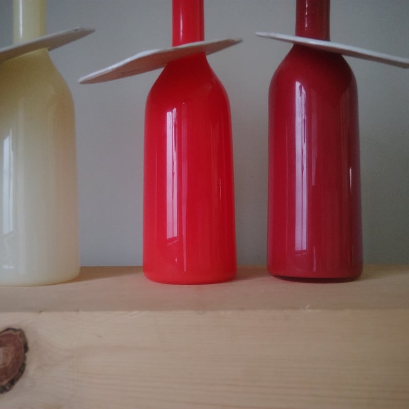 Birbira×qualia glassworks / Bottle vase with ce