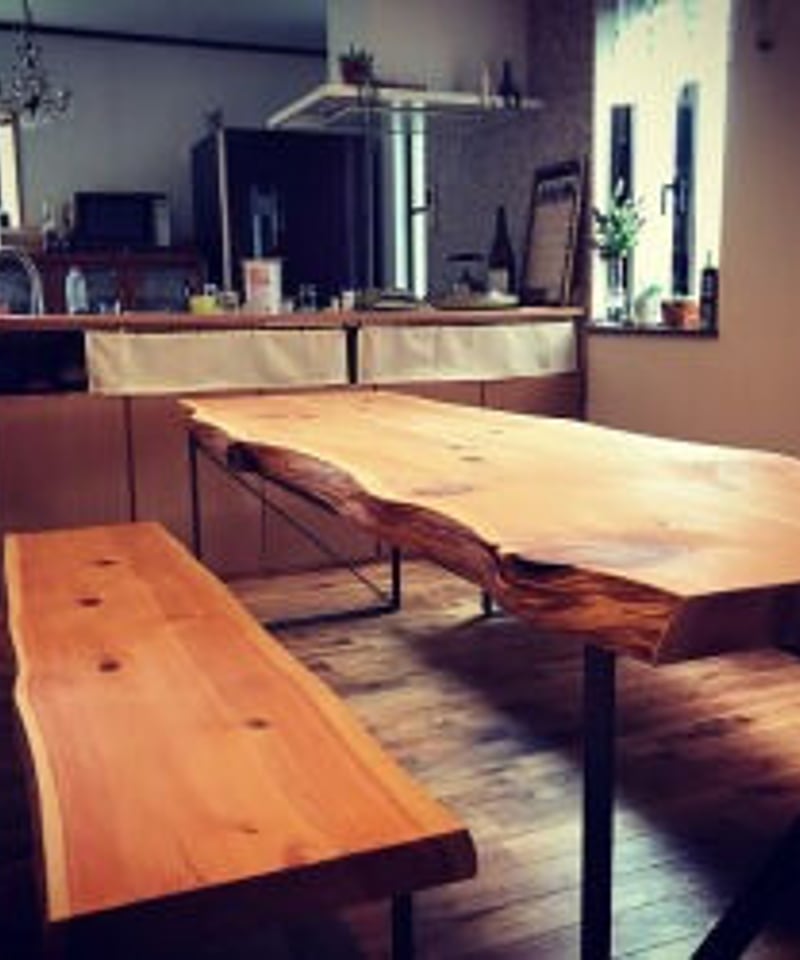 1st TABLE ヒノキ天板 FBアイアン脚 | BROOK online store