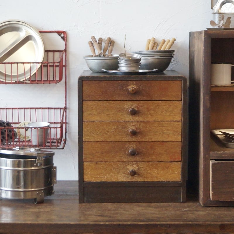 木製5段小引き出し | 安濃古道具店