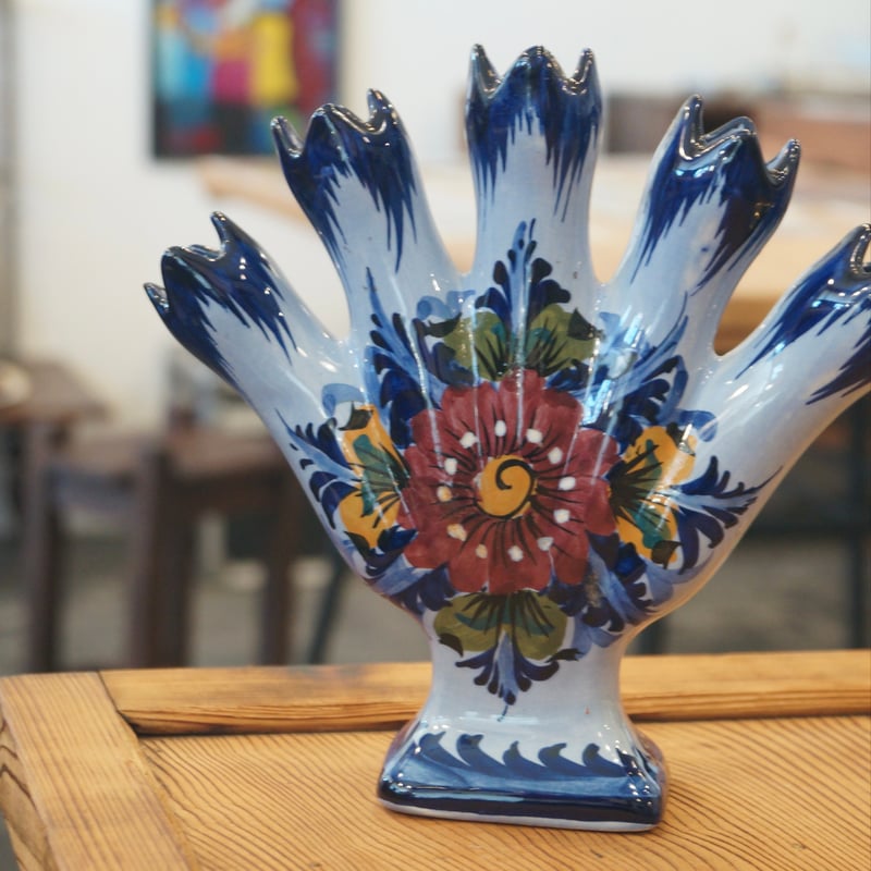 ポルトガル陶器 5本指花瓶 | 安濃古道具店