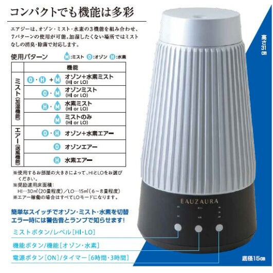 加湿+オゾン+水素の消臭除菌AIRZEE エアジー | Best-Support直営Onlin