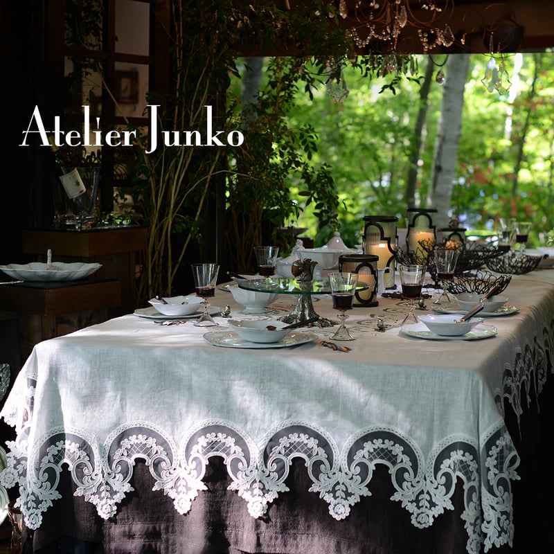 レースエッジ ランナー・テーブルクロス Lace edge runner tablecloth