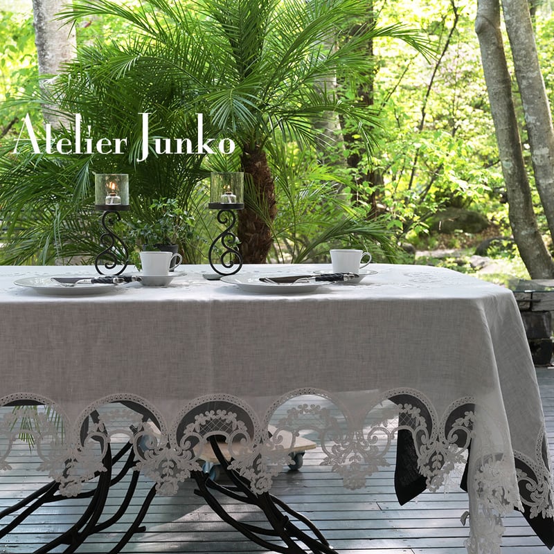 レースエッジ ランナー・テーブルクロス Lace edge runner tablecloth