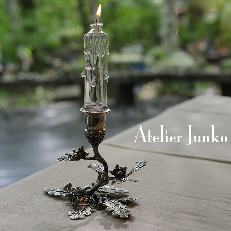 グラスオイルランプ キャンドルシルエット Glass oil lamp taper | Ate