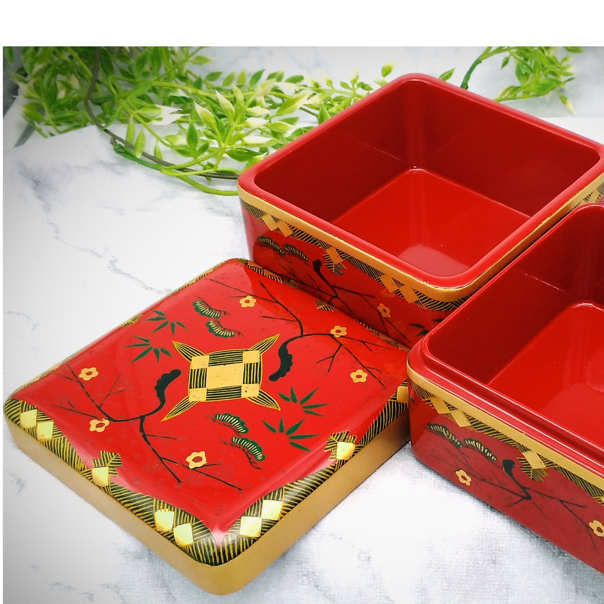 2段重箱 会津絵（1個） | 【会津漆器・会津塗り専門店】会津名匠華蔵