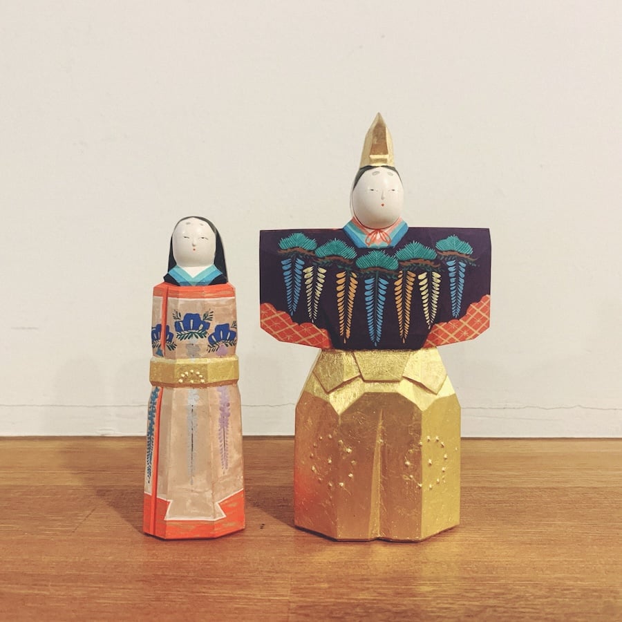 奈良一刀彫・大矢由造『雛』 | 象々の郷土玩具