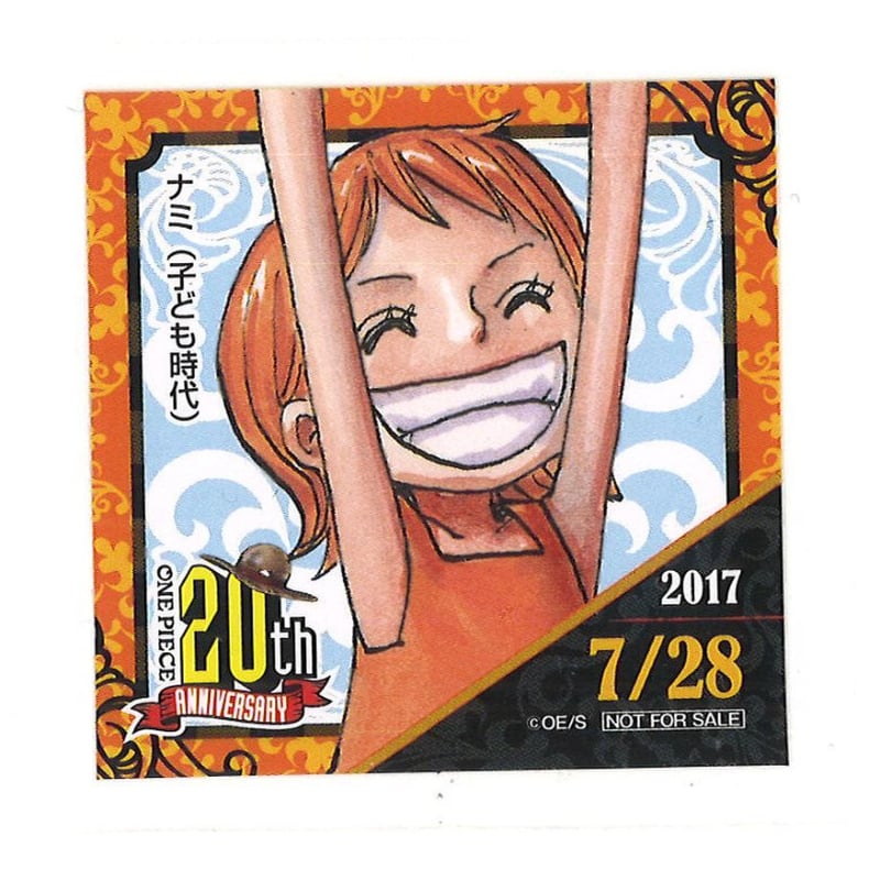 ONE PIECE 麦わらストア 連載20周年記念 2017年 365日ステッカー ナミ 7