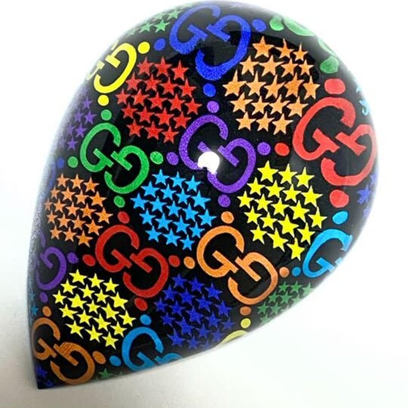 希少 グッチ ペーパーウエイト 書道 モノグラム マルチカラー