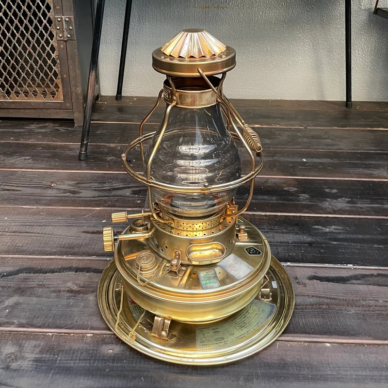 日本船燈 ニッセン 石油ストーブ ゴールドフレーム 真鍮製 IS-3 ②