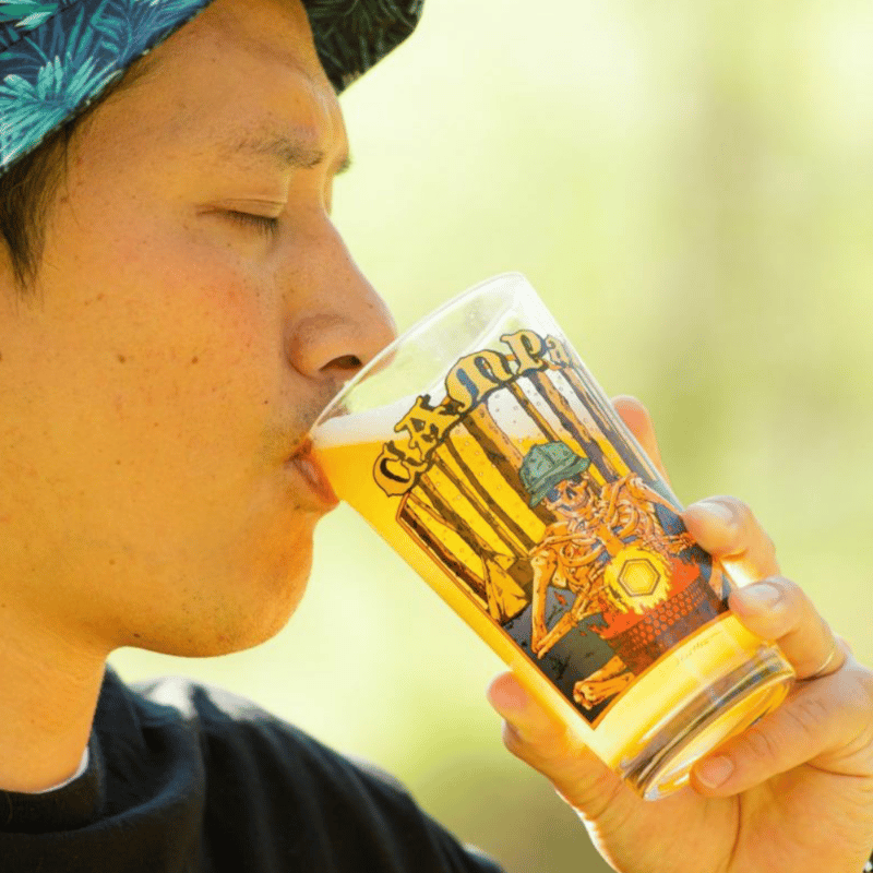 HILLS FIELD オリジナルパイントグラス -キャンプぁい- CAMPai | Sank