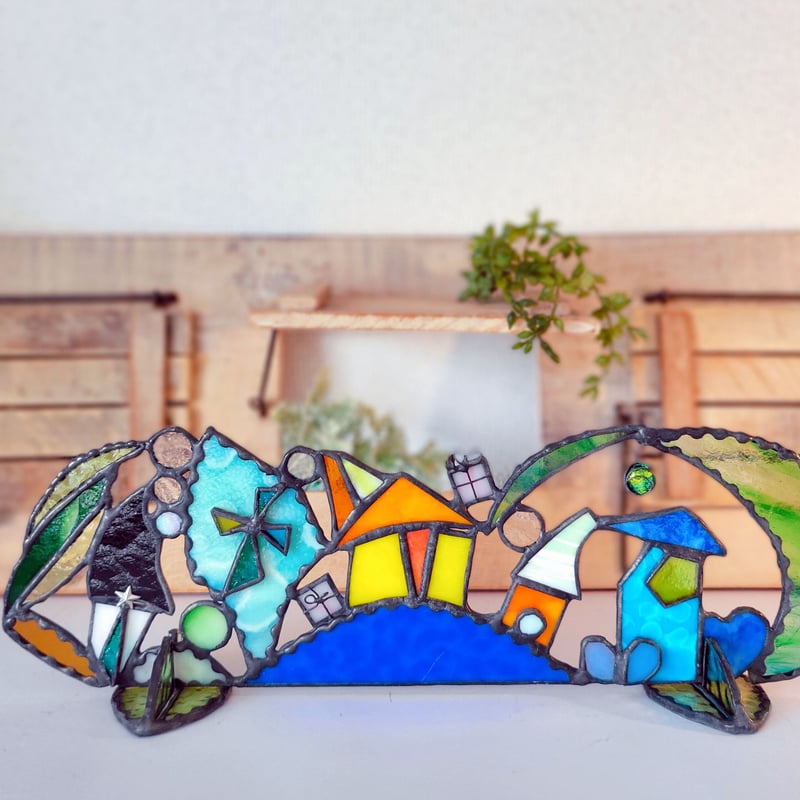 ステンドグラス 立て掛け 「魔女の森」 | ことぶき家ステンドグラス