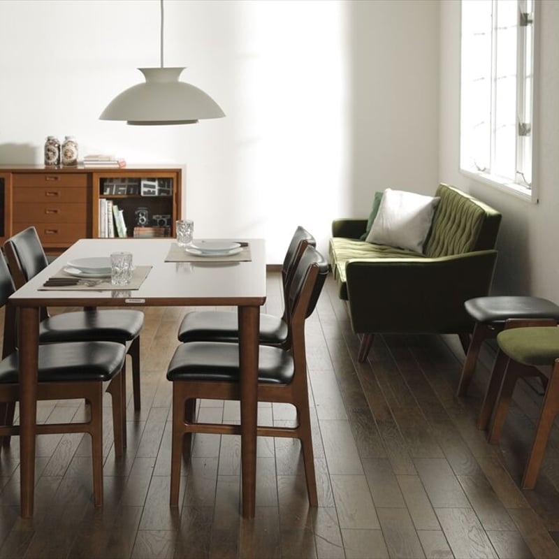 カリモク60 ダイニングテーブル1300 ウォールナット色(トップ：オーク