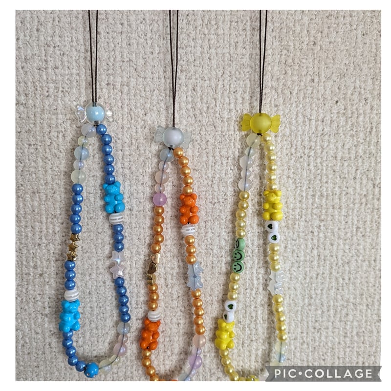 スマホストラップ5点。2点から販売 | ビーズshop