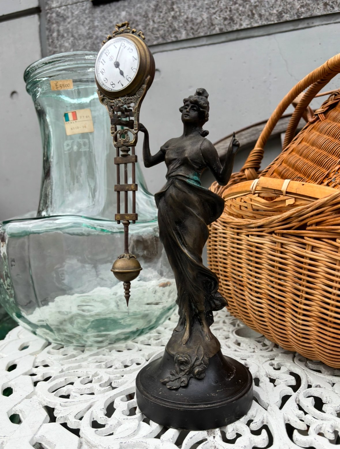 アンティーク ブロンズ像 総体振り置き時計 ※参照 | アンティーク家具