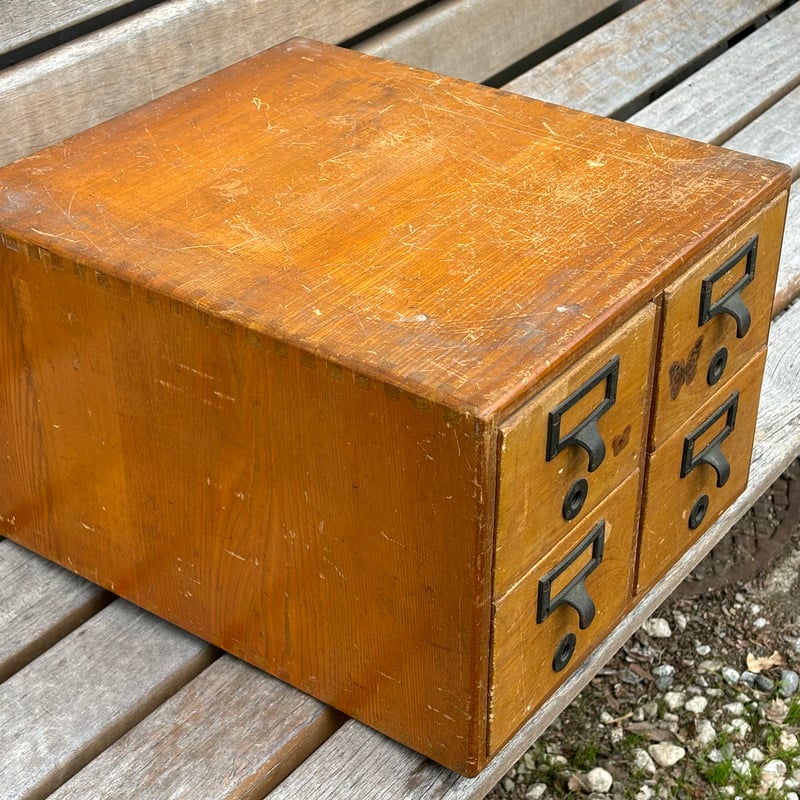 アンティーク 木製棚 図書カード棚 小道具棚 | アンティーク家具と喫茶