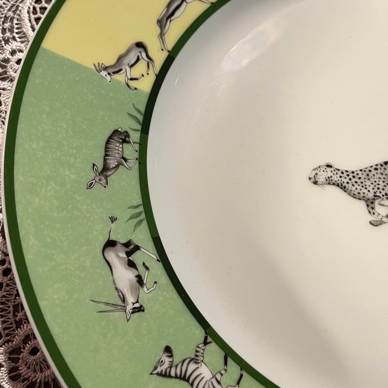 HERMES エルメス アフリカシリーズ 大皿 2枚セット 箱付き