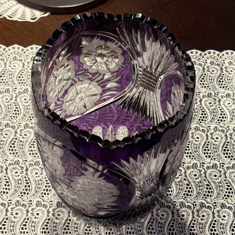 切子花瓶 フラワーベース クリスタル | アンティーク家具と喫茶