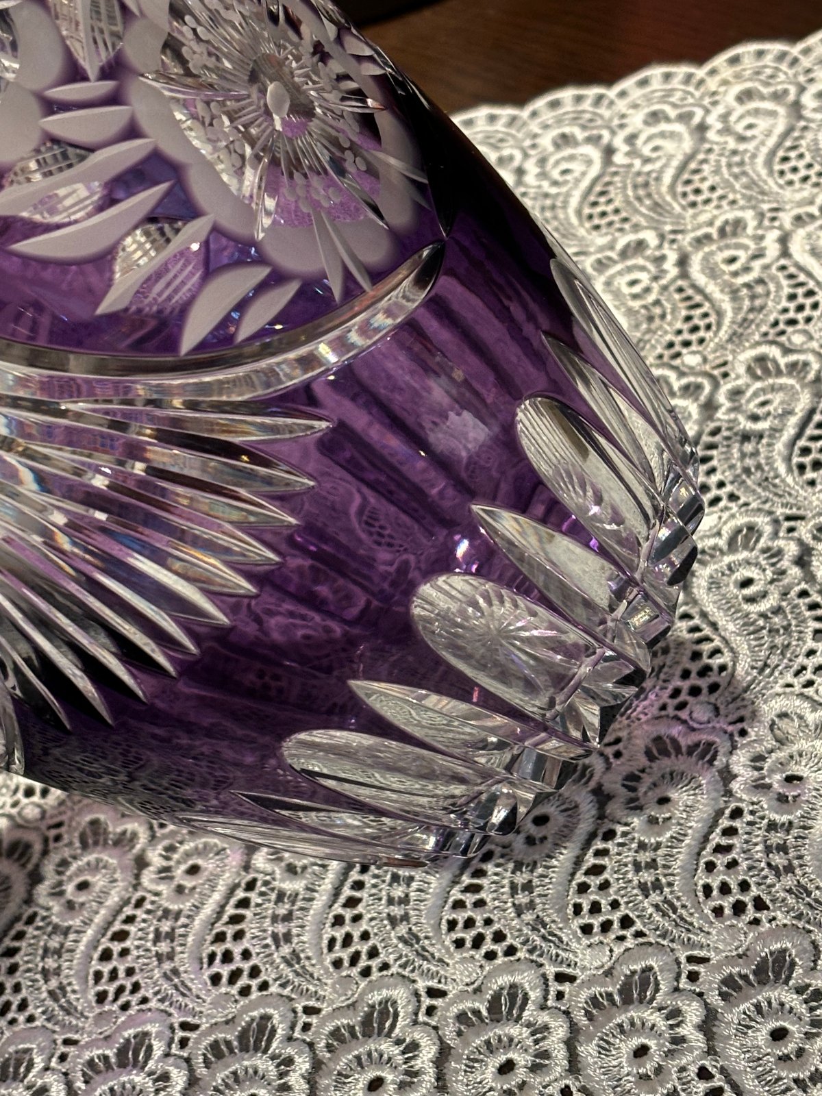 切子花瓶 フラワーベース クリスタル | アンティーク家具と喫茶