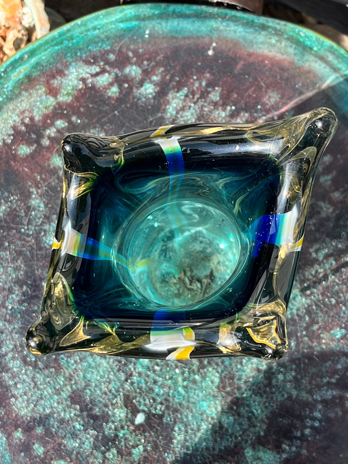 日本製 フラワーベース ハンドクラフト マルティグラス | アンティーク