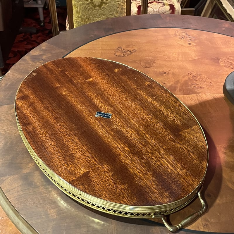 イタリア製 アンティークトレー 象嵌細工 お盆 | アンティーク家具と