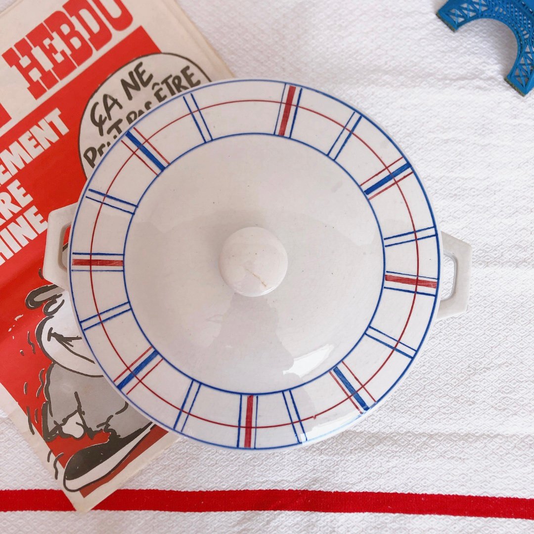 リュネビル バスク柄 『CALMEN』スーピエール トリコロールカラー