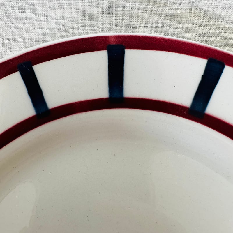 バドンヴィレー バスク柄デザートプレート 417 フランスアンティーク