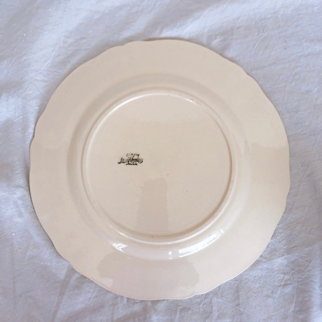 ディゴワン＆サルグミンヌ 花リム 大皿 34㎝ フランスアンティーク食器