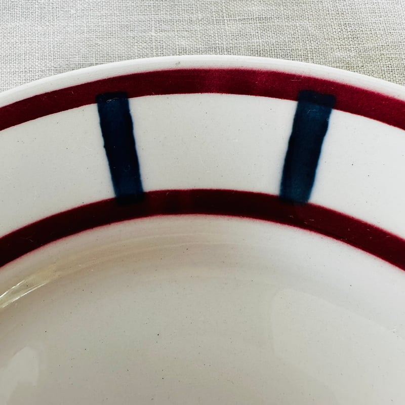 バドンヴィレー バスク柄デザートプレート 417 フランスアンティーク