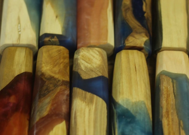 本格三徳包丁(柄ウッドレジン) | Wood Dessert