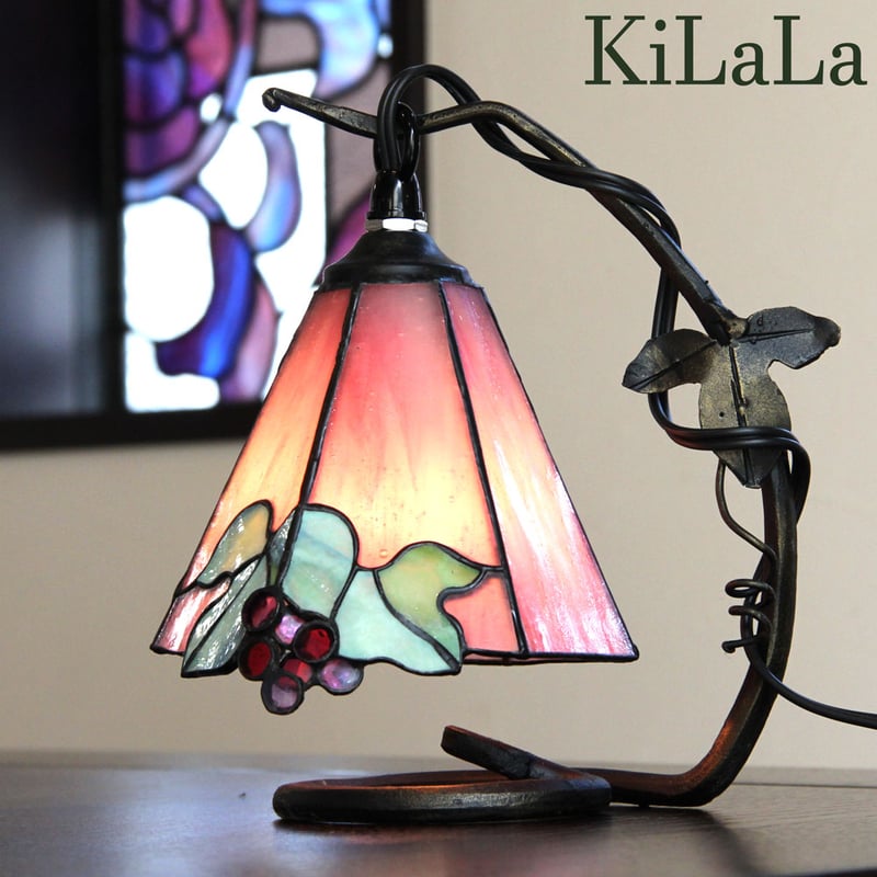 オリジナルステンドグラス『葡萄ランプ・ミニ』c | shop煌LaLa