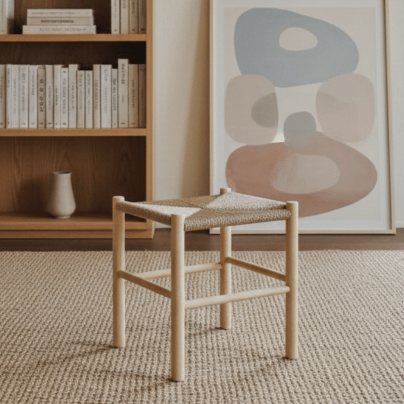 ペーパーコードキッズチェアSHIKAKU-mini（正方形)/ 子供用スツール