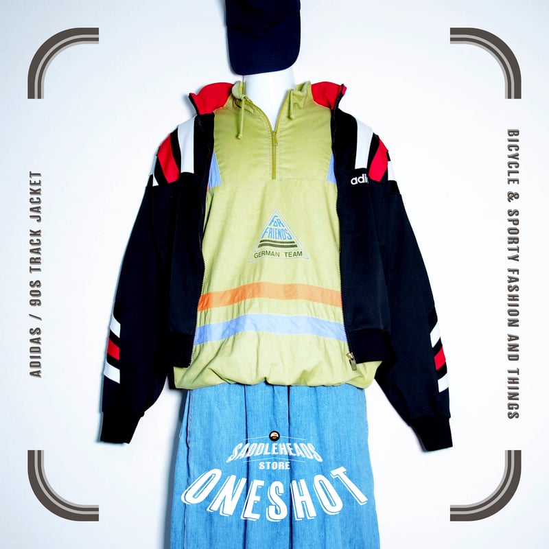USED【 adidas 】90sトラックジャケット（デサント製）／MENS：M〜L