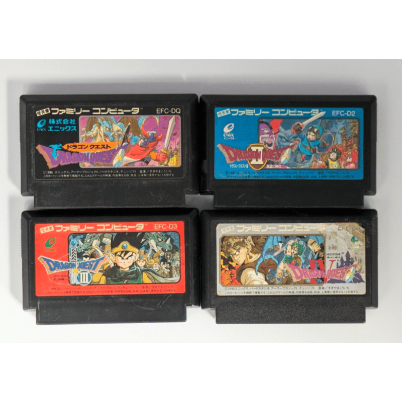 ファミコン カセット ドラゴンクエスト Ⅰ Ⅱ Ⅲ Ⅳ 4本セット