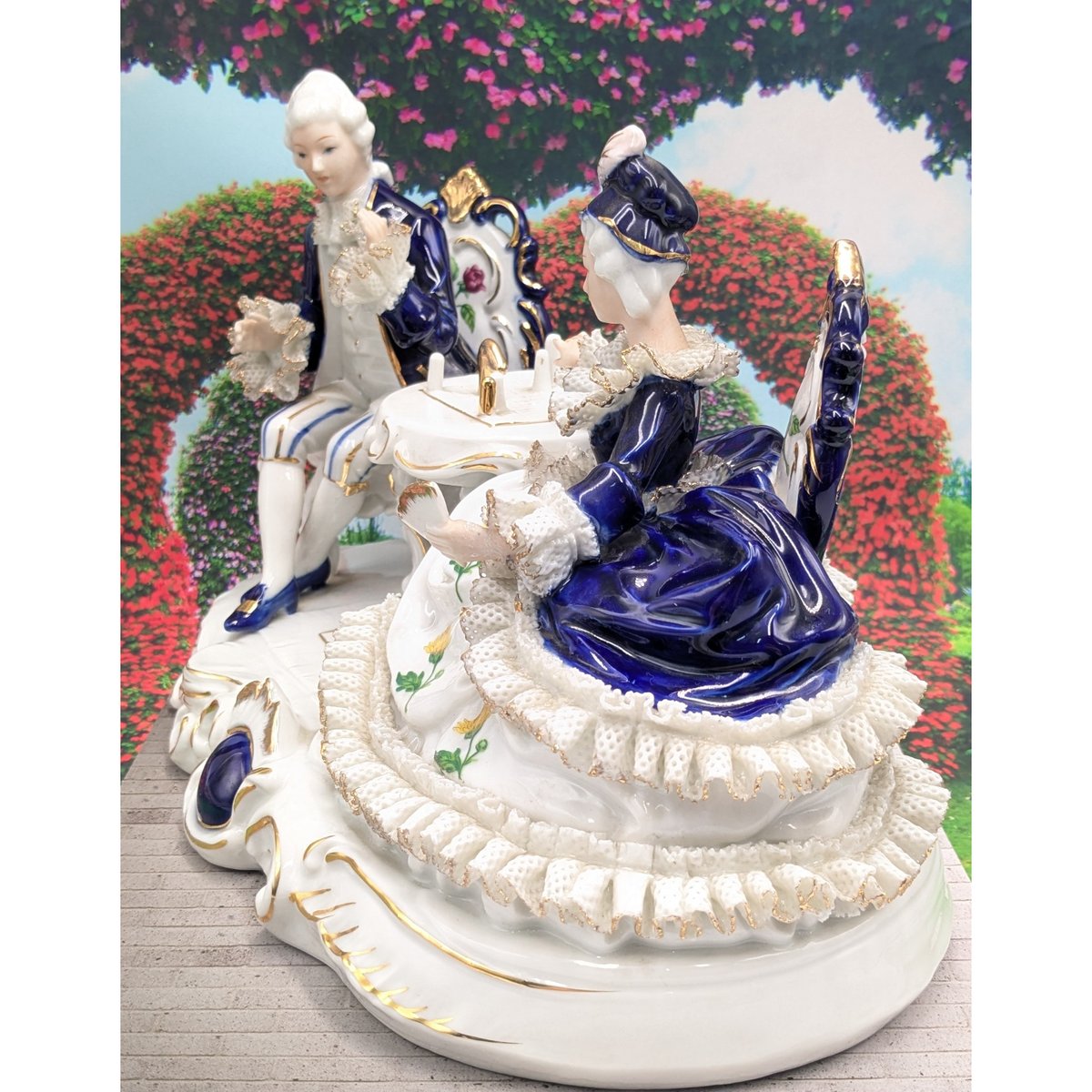 レースドール 陶器 置物 陶器人形 アンティーク人形 ロココ様式