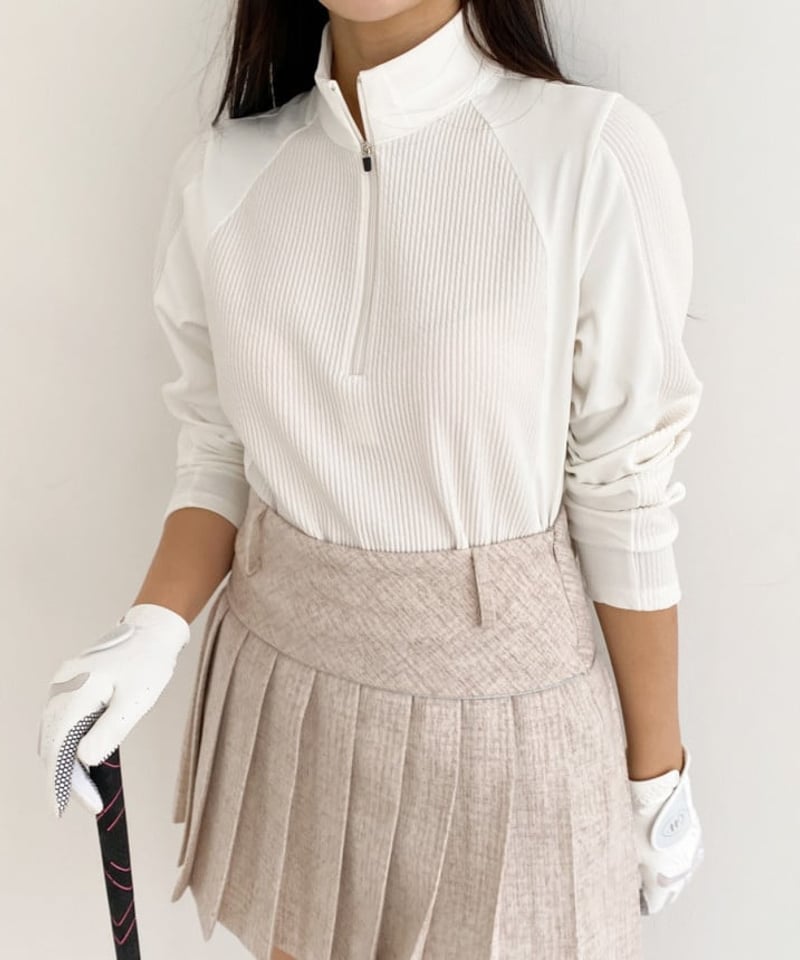 裏起毛モックネックハーフジップアップシャツ (2colors) | ダブリュー