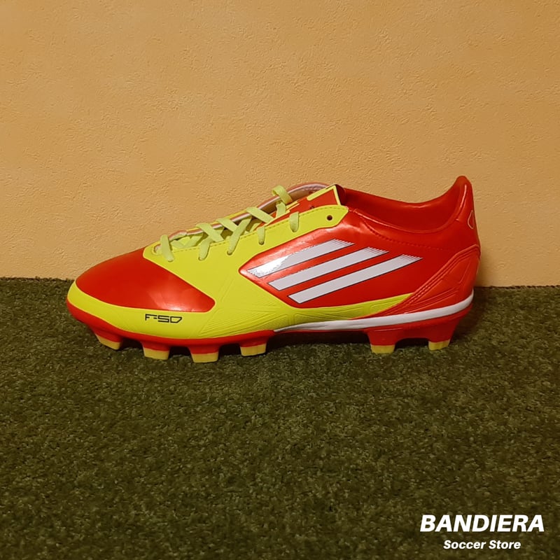 アディダス】サッカースパイク アディゼロ F30 TRX HG（オレンジ×蛍光