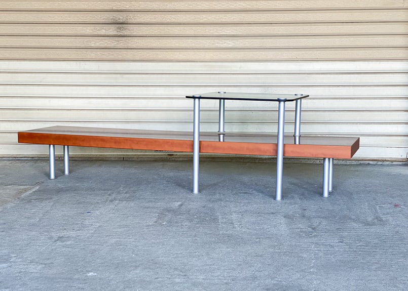 BoConcept ローテーブル チェリー材 異素材 クリアガラス | UNITORA