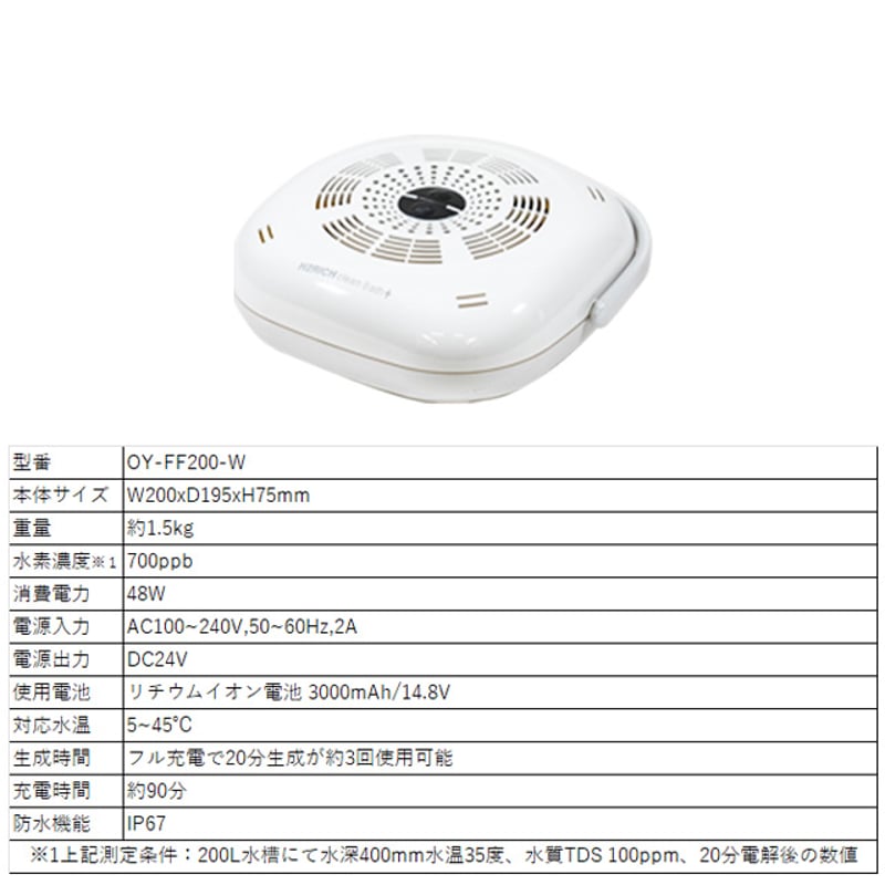 水素+酸素ダブル機能搭載』 H2RICH clean Bath 水素バス | In Life