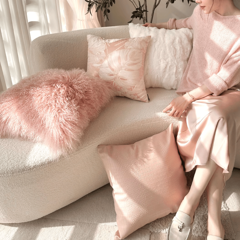 ゴージャスローズピンククッションカバー | リビング＆ダイニング