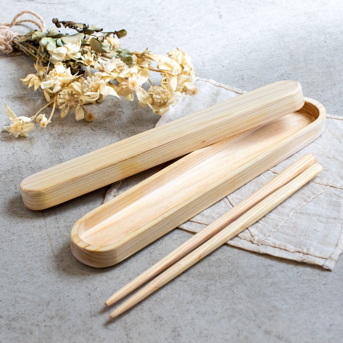 木育」×「食育」 宮崎県産ヒノキ マイ箸手作りキット【子供用／大人用