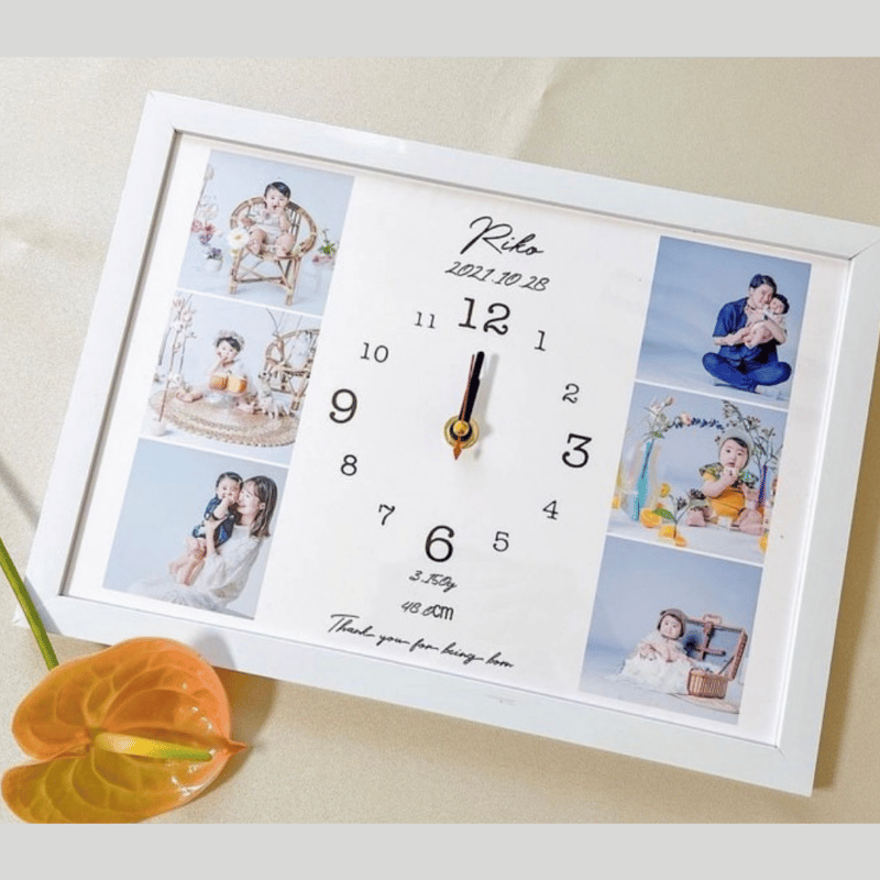 写真入りお名前時計【送料無料】【お仕立券／作成後納品も可能