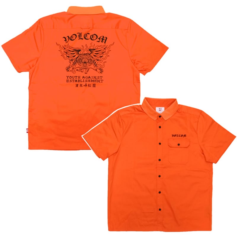 VOLCOM シャツ 半袖 オレンジ ボルコム メンズ TOKYO TRUE FEATURED