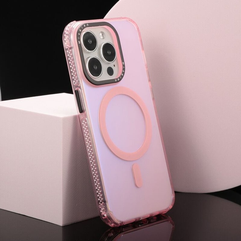 N218】iPhone15 ピンクに合うケース MagSafe対応iPhone 15/15p