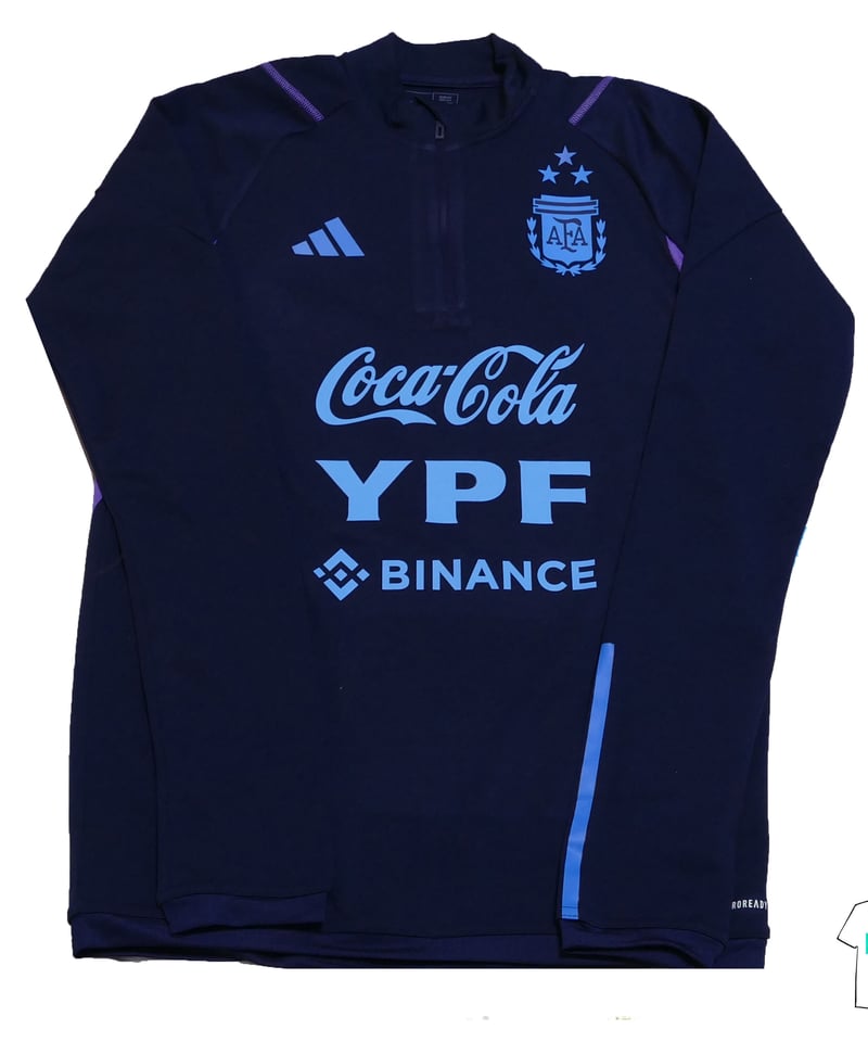 Adidas 2023 アルゼンチン代表黒トレーニングトップ 公式スポンサー