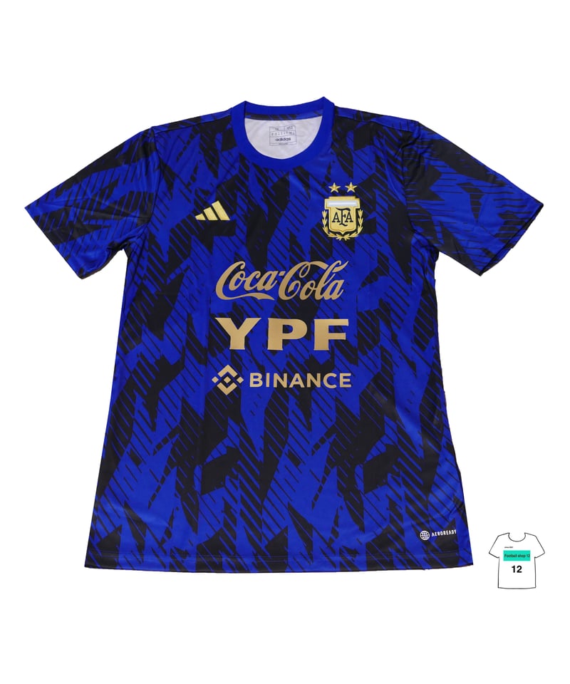 Adidas 2022 アルゼンチン代表プレマッチシャツ 公式スポンサー