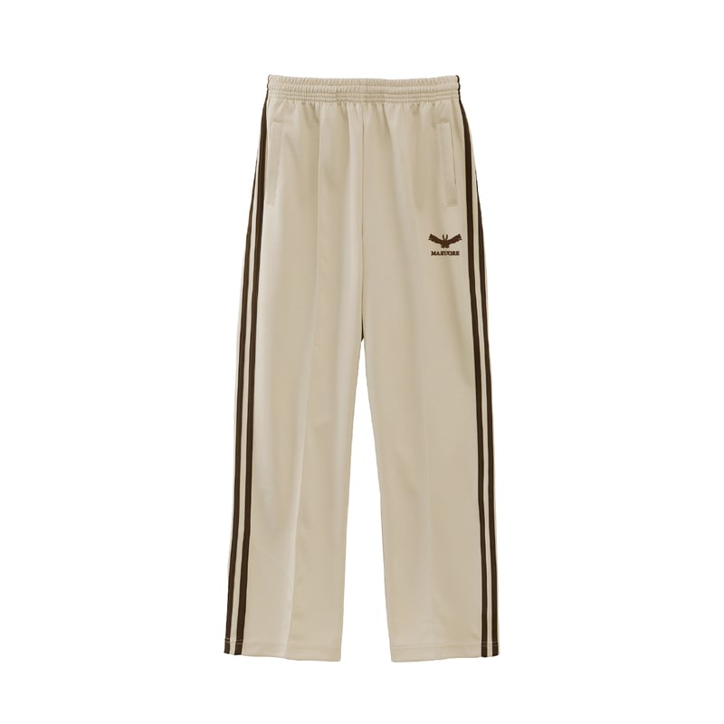 フュージョンロゴトラックパンツ(ベージュ×ブラウン) | maruore-store