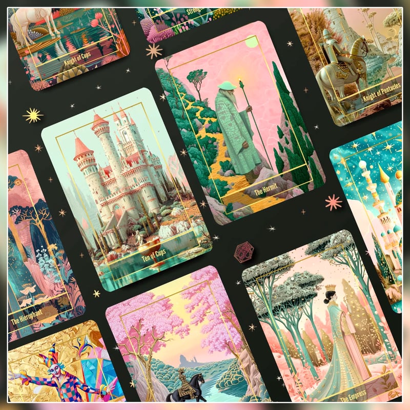 バッキングが白色】Celestial Carnival Tarot Deck【タロットカード