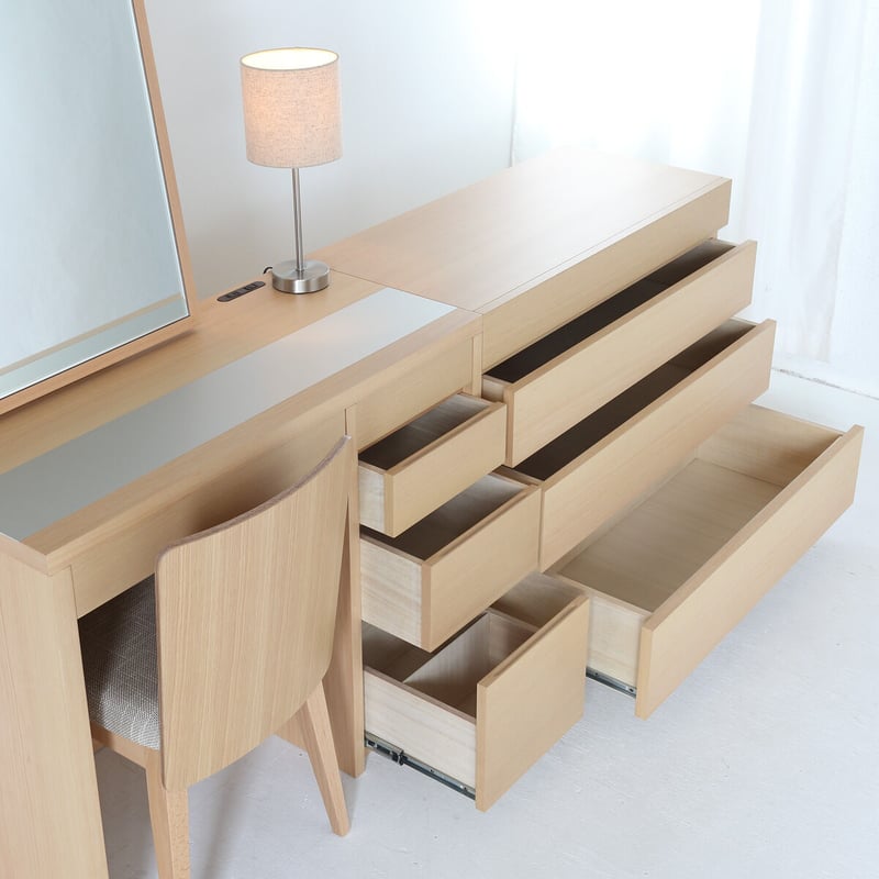 リッツ + チェスト90（4色）一面鏡ホテルドレッサー椅子・スタンド